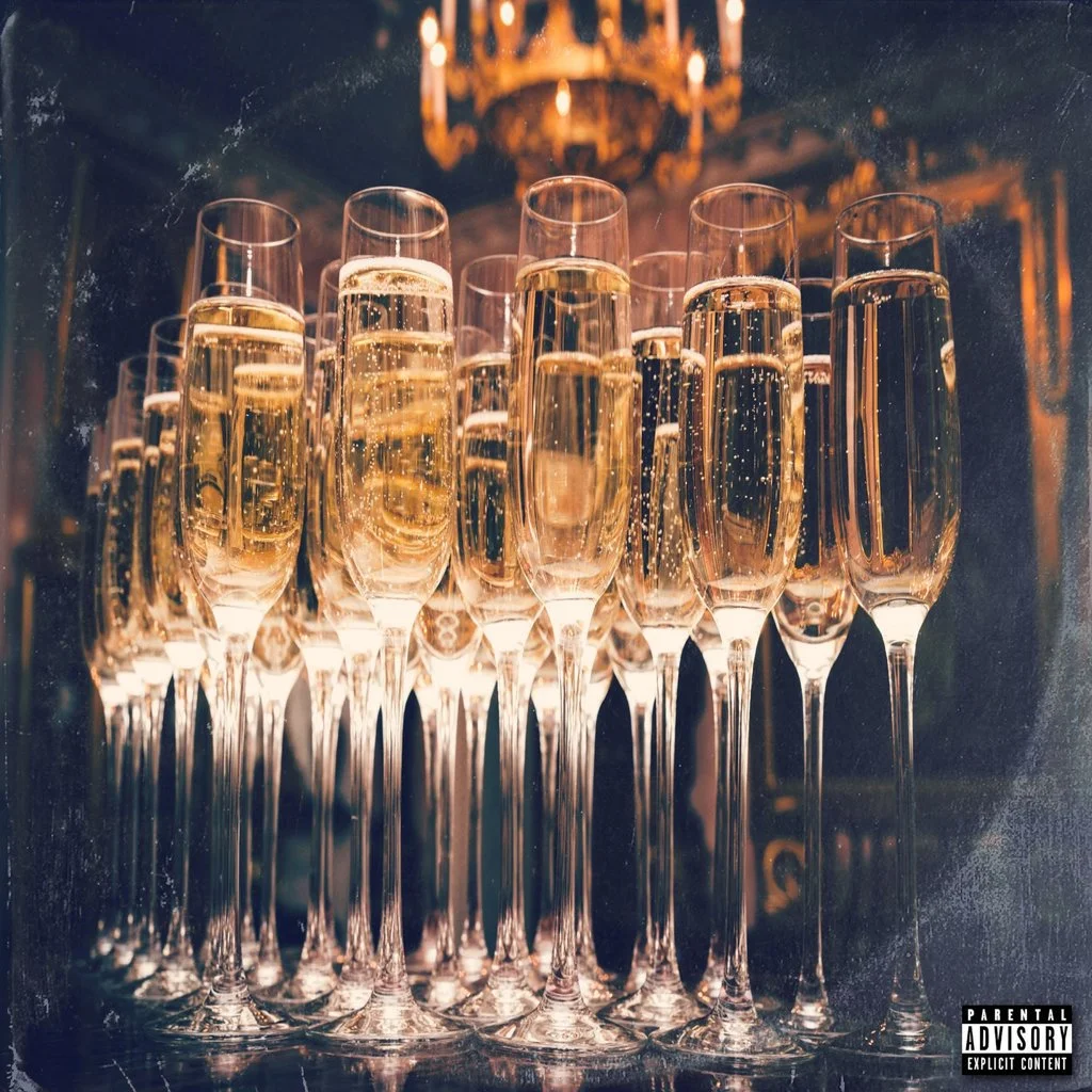 champagne i flöjtglas