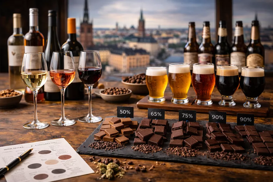 Olika typer av smakprovningar i Stockholm – vin, öl, choklad och mer